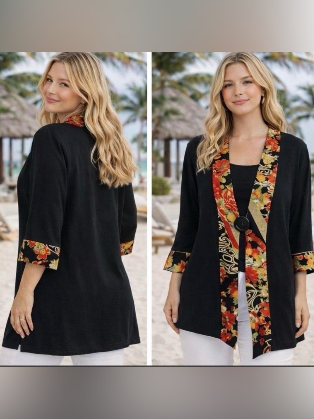 Soft Surroundings Kimono -Style Lightweight Jacket